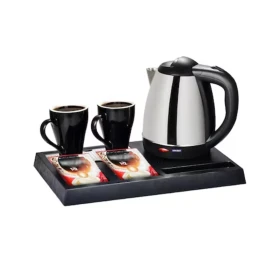 Macest Electric Kettle, 1500ml Stainless Steel Kettle With Tray, 1500W Fast Boil Hospitality Set – Model MC-63115