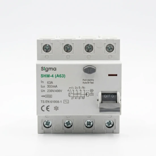 Sigma 4-Pole Residual Current Circuit Breaker (RCCB) 63A - 300mA | SHM-4