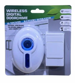 Wireless Digital Doorbell with 16 Melodies & 50m Range