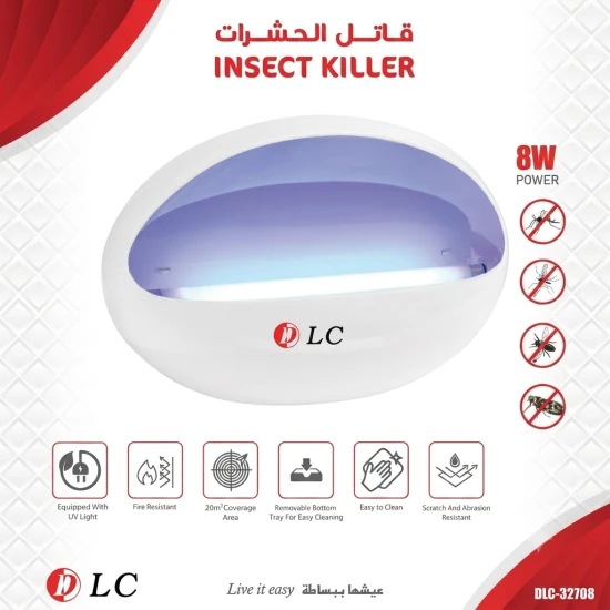 صاعق وقاتل الحشرات الإلكتروني بقوة 8 واط من DLC - موديل DLC-32708