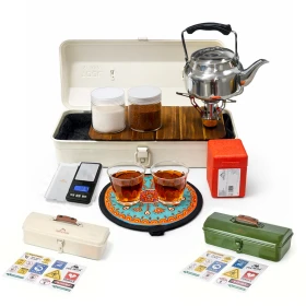 Camping Family Tea Set Box with Unique Design