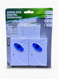 Wireless Digital Doorbell with 16 Melodies & 50m Range – 2 Button Kit