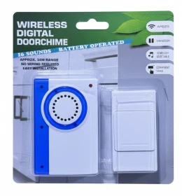 Wireless Digital Door Chime – 16 Melodies & 50m Range