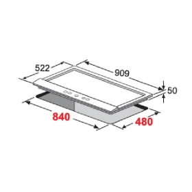 Gas Hob 90 cm - Built in